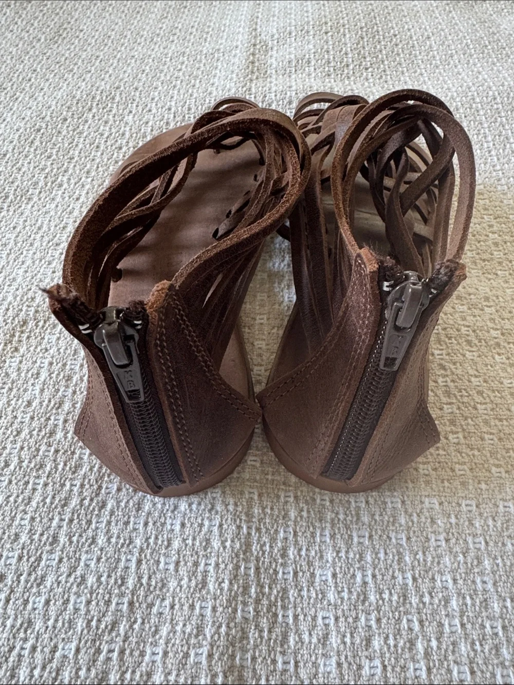 Women's size 7 Brown Custom-made Greek Leather Sandals